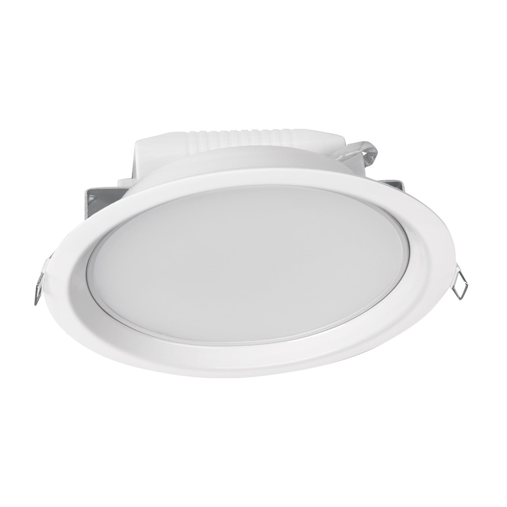 Luminario LED empotrado redondo de 12 W, luz calida, Volteck