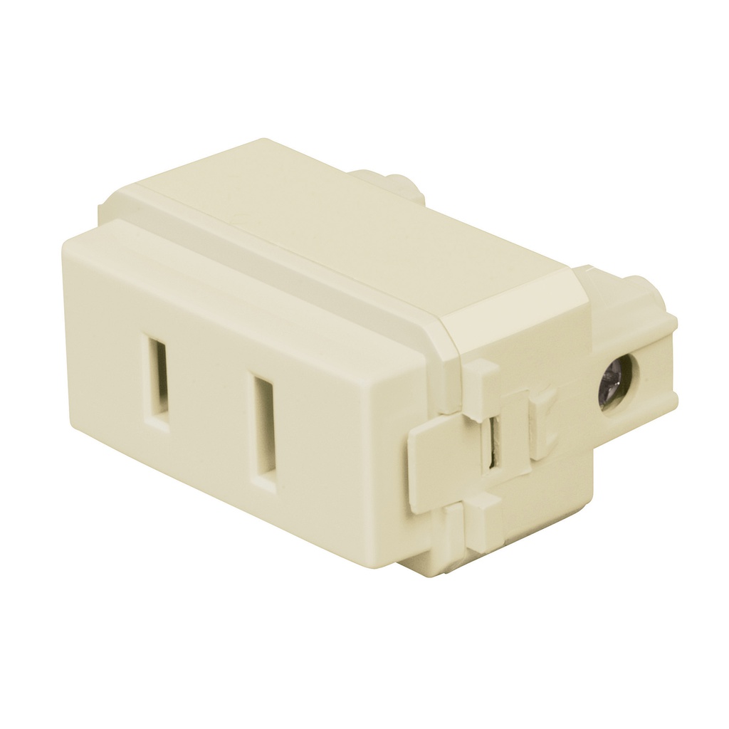 Contacto sencillo, 2 polos sin tierra, linea Italiana,marfil