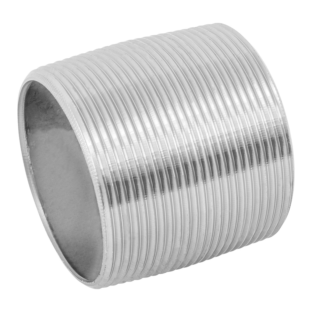 Niple de acero galvanizado 2' cuerda corrida, Foset