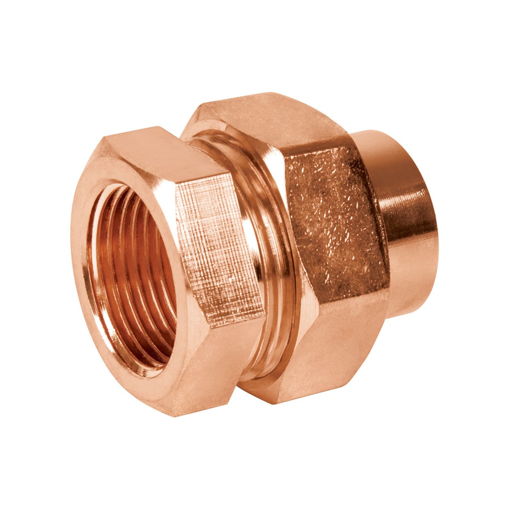 Tuerca union laton cobrizado 3/4' rosca interior, Foset