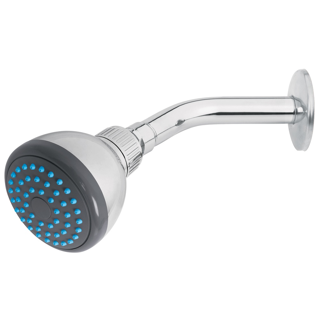 Regadera redonda 3' brazo y chapeton de acero, Foset Basic