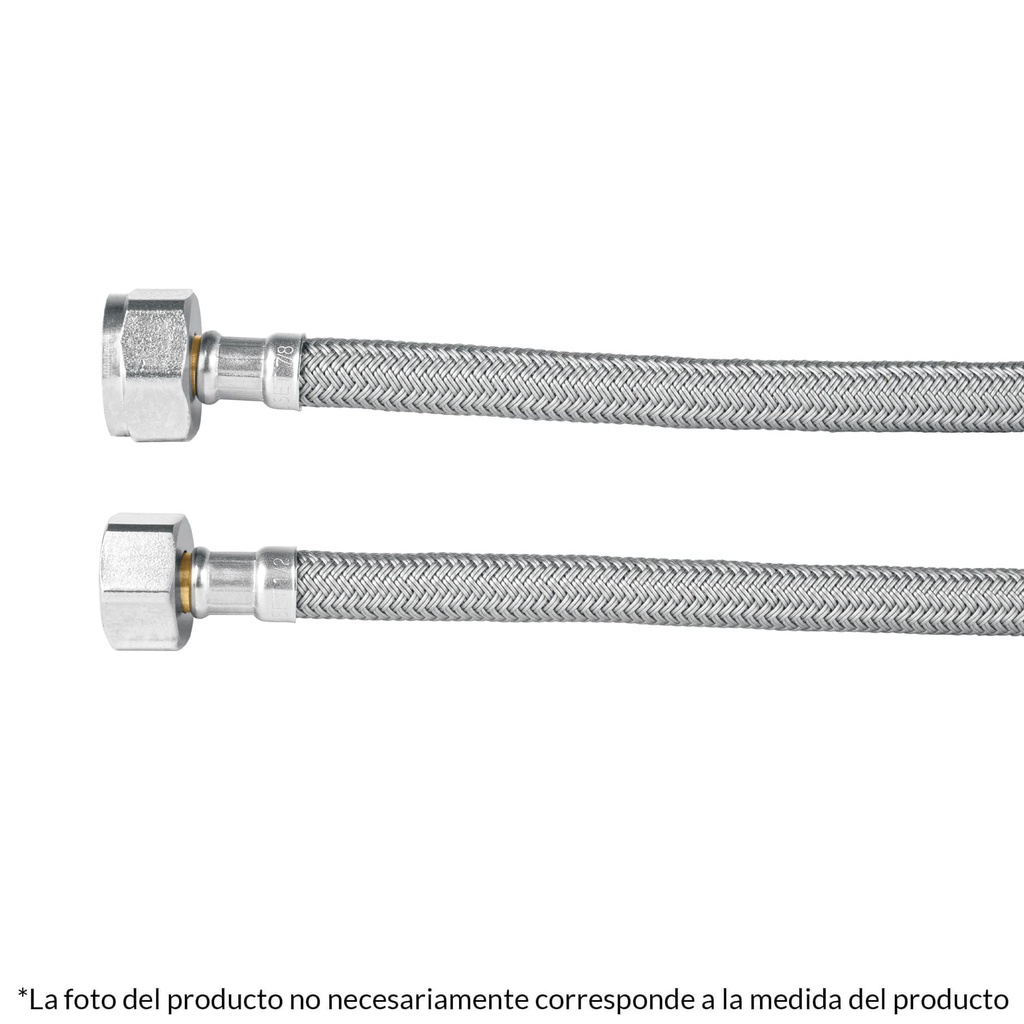 Manguera p/WC, vinilo gris, 1/2' x 7/8', 60 cm, Foset