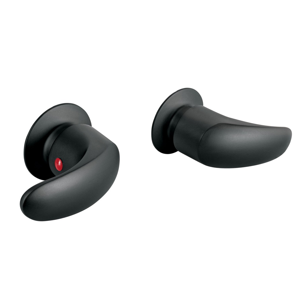 Juego de manerales de palanca para regadera, negro mate,Aqua