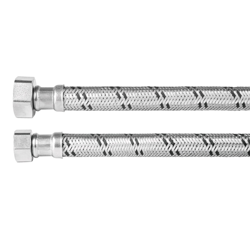 Manguera para boiler, acero inox, 1/2'x3/4', 60 cm, Foset
