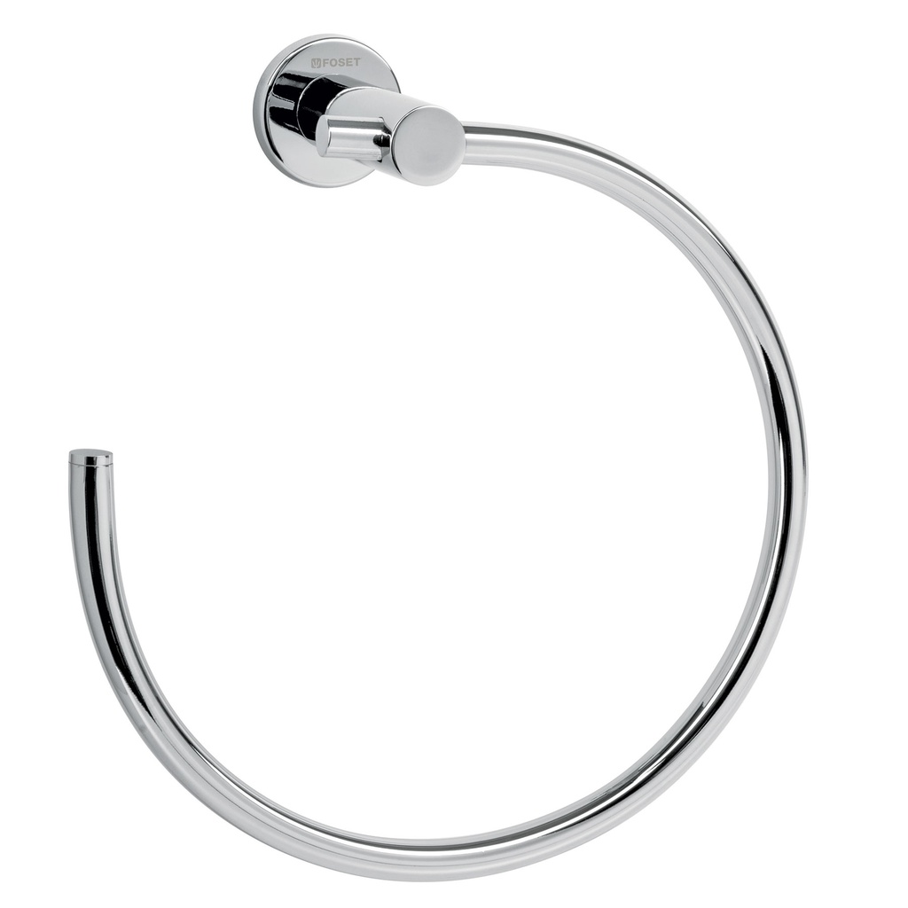 Toallero metalico de argolla acabado cromo, Foset Element