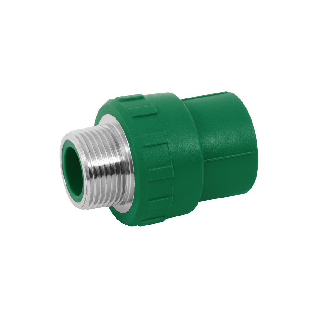 Adaptador PPR 1' macho con inserto metalico, Foset