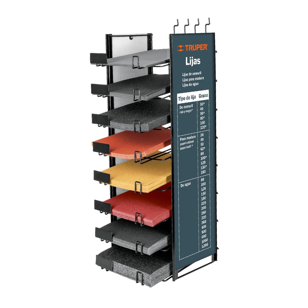 Rack para lijas, Truper