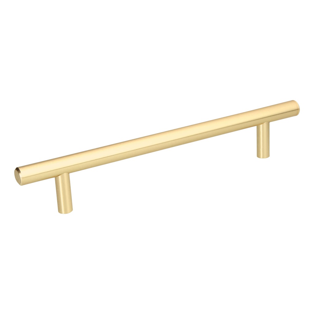 Jaladera de acero 160 mm, estilo 'Cilindro', laton brillante