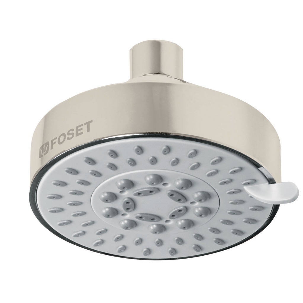 Regadera satin 4'con 5 funciones, sin brazo, Foset Element