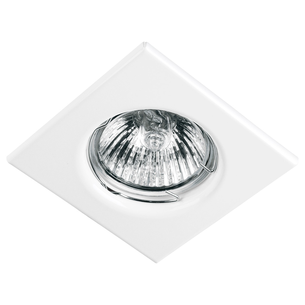 Luminario cuadrado blanco spot fijo, lampara no incluida