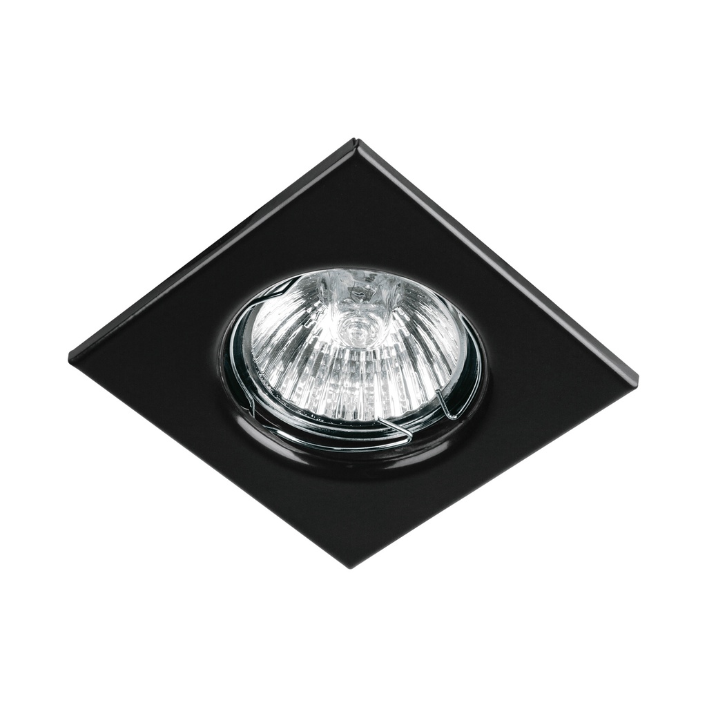 Luminario cuadrado negro spot fijo, lampara no incluida