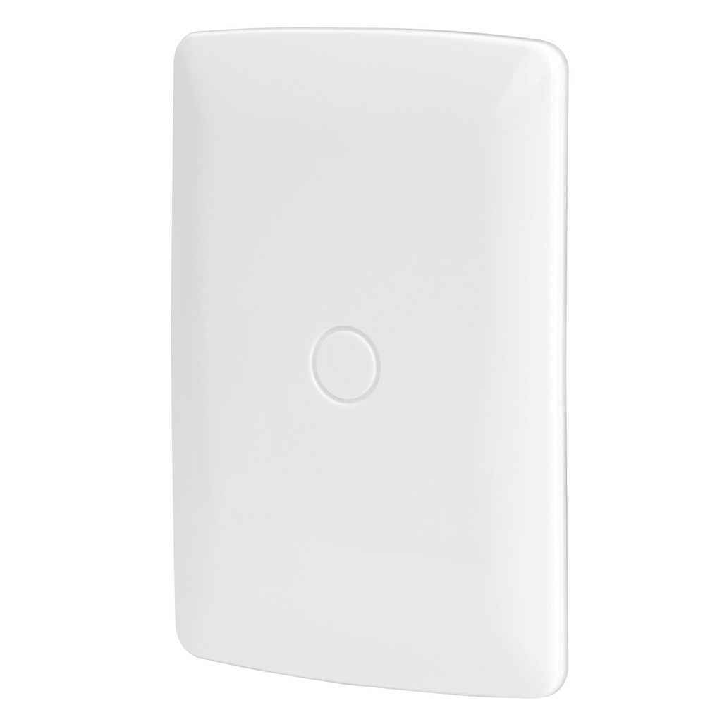 Placa de ABS, ciega, linea Italiana, color blanco, Volteck