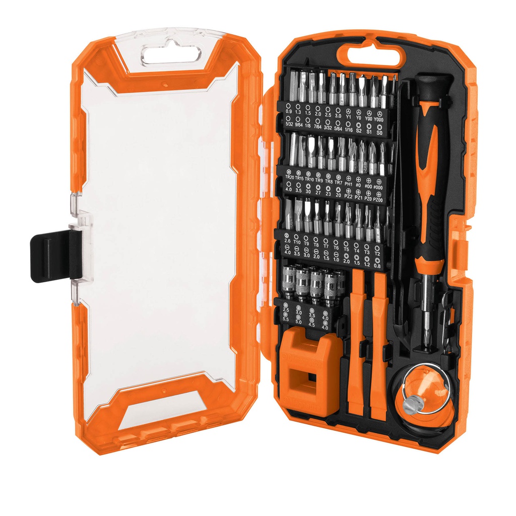 Juego de 77 piezas para reparacion de electronica, Truper