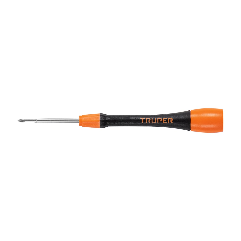 Desarmador de precision de cruz PH0 mango ergonomico, Truper
