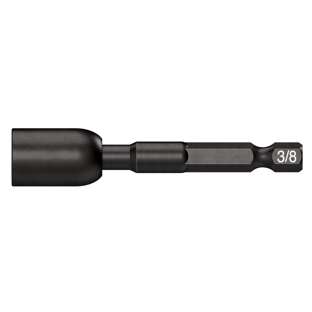 Estuche con 4 dados magneticos de impacto 3/8' largo 2-1/2'