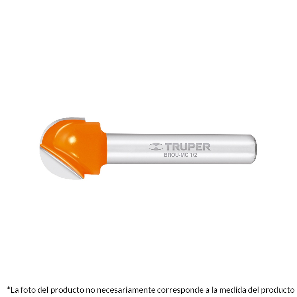 Broca para router, media caña, 5/8', Truper