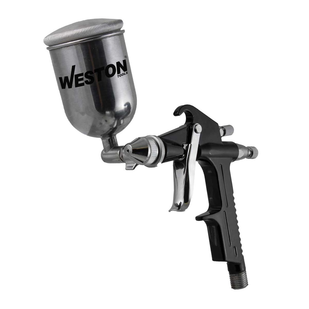 PISTOLA P/RETOQUE D/GRAVEDAD VASO ALUMINIO 200ML PSI MAX 60