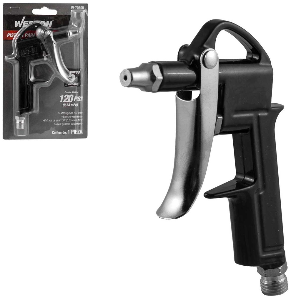 PISTOLA PARA SOPLETEAR 5'' MAX PSI 120