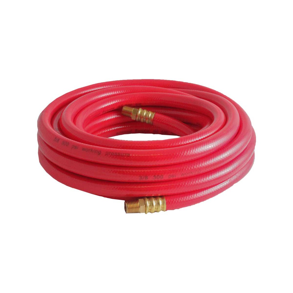 MANGUERA P/AIRE D/PVC ROJA 3/8'' X 25 FT CONECTOR 1/4'' NPT