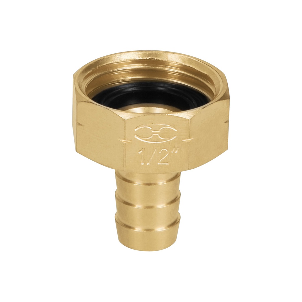 Conector 1/2' hembra de laton solido para manguera, Truper