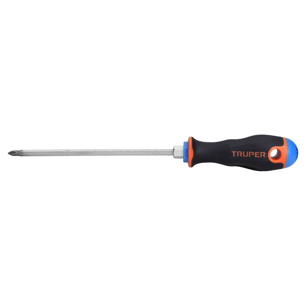 Desarmador de cruz 3/16' x 6' mango Comfort Grip, Truper