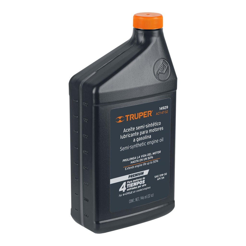 Aceite semi-sintetico, 4 tiempos, 1000ml (34 oz), Truper