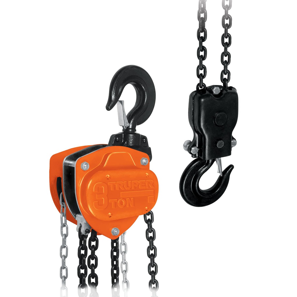 Polipasto industrial de cadena, 3 toneladas, Truper