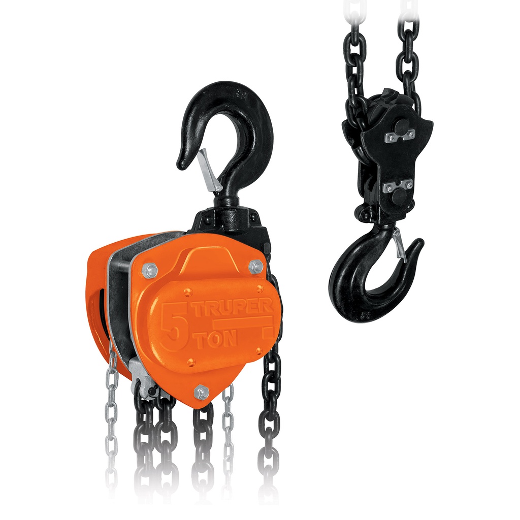 Polipasto industrial de cadena, 5 toneladas, Truper