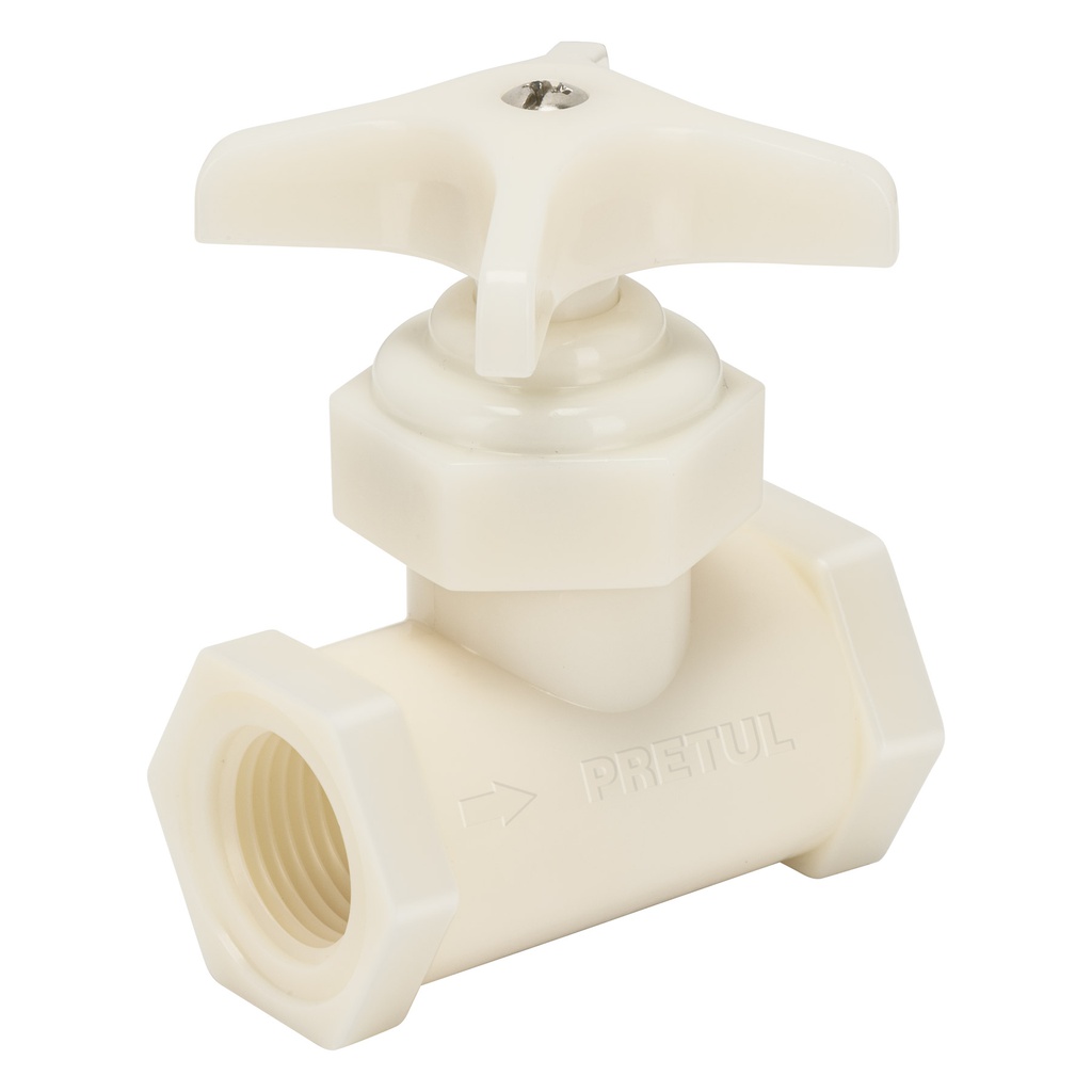 Valvula globo de ABS 1/2' roscable, Pretul