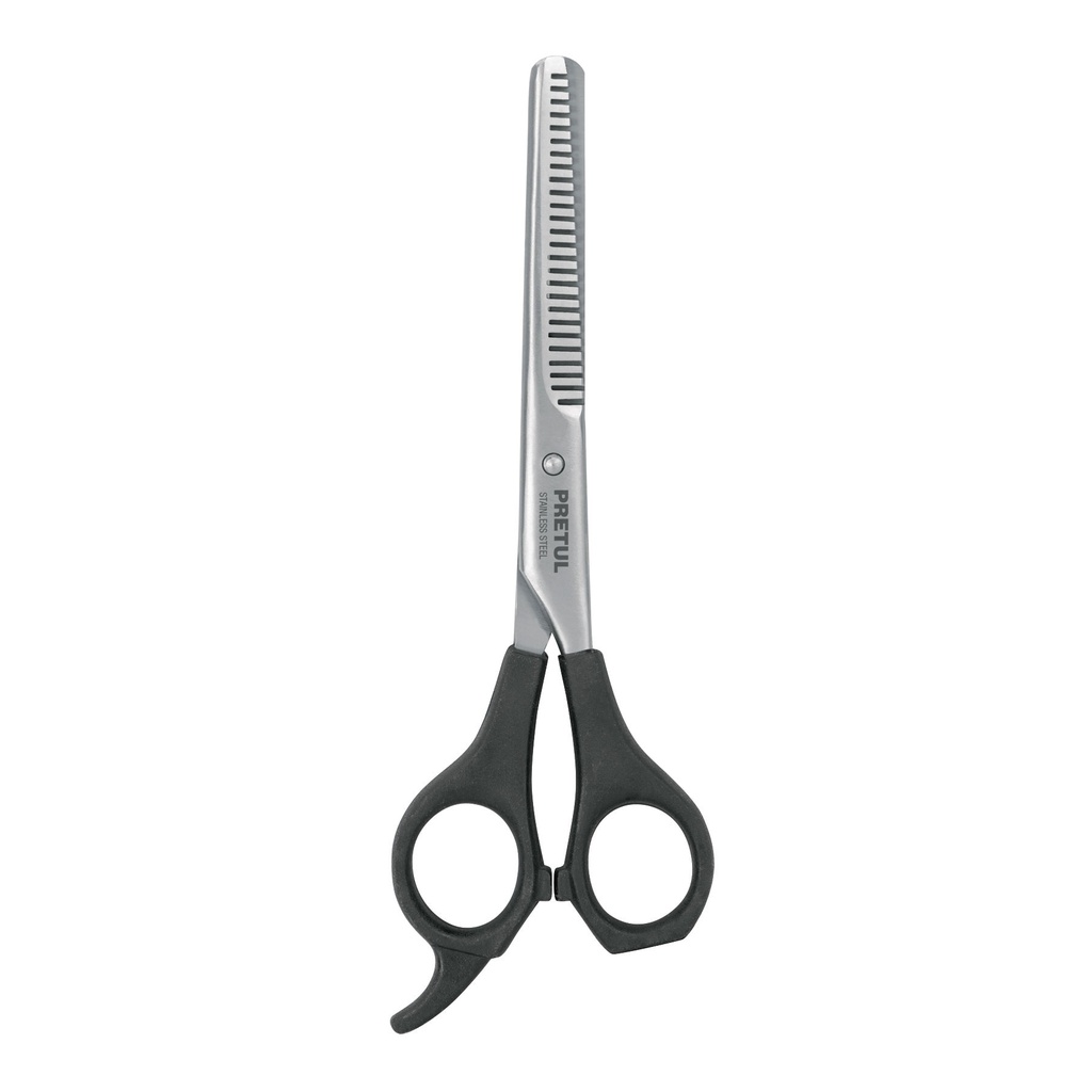 Tijera 6-1/2' acero inox p/estilista p/degrafilado, Pretul