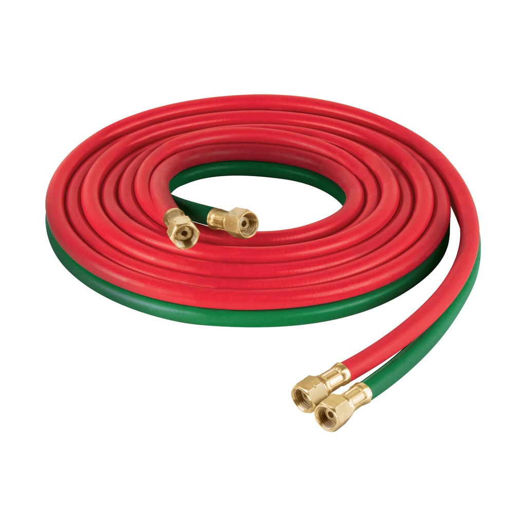 Manguera cuata reforzada de 4.5 m para oxiacetileno, Pretul