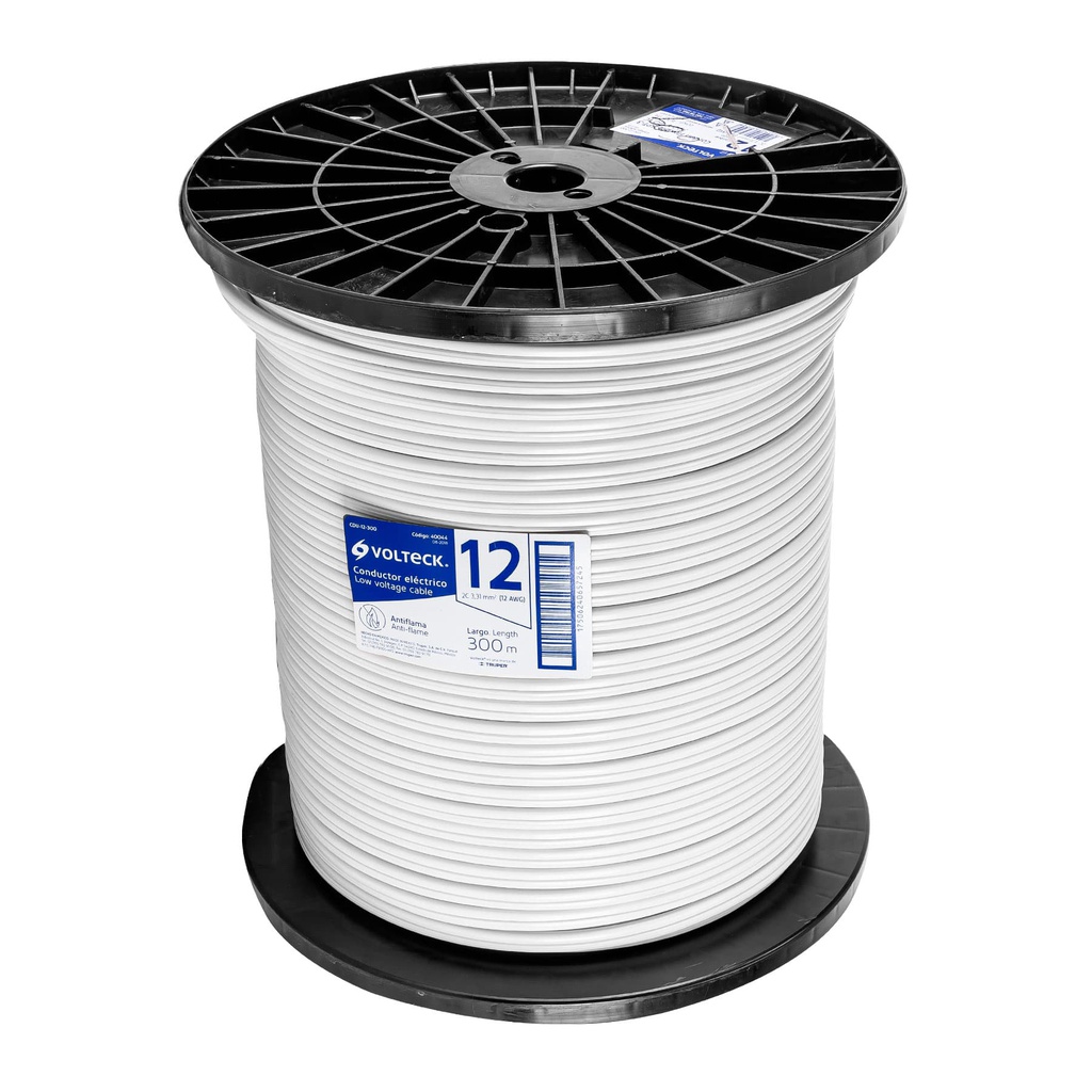 Metro de CABLE  duplex flexible SPT 12 AWG en carrete 300 m
