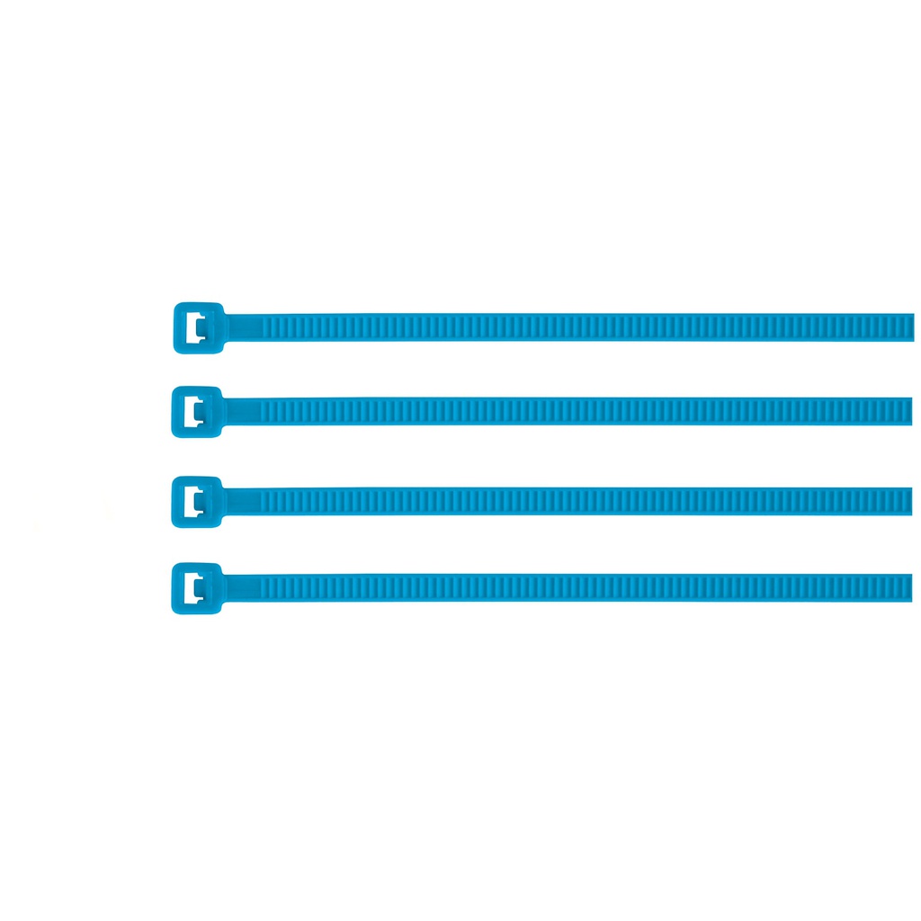 Bolsa con 50 cinchos plasticos 50 lb, 300 x 4.5 mm, azules