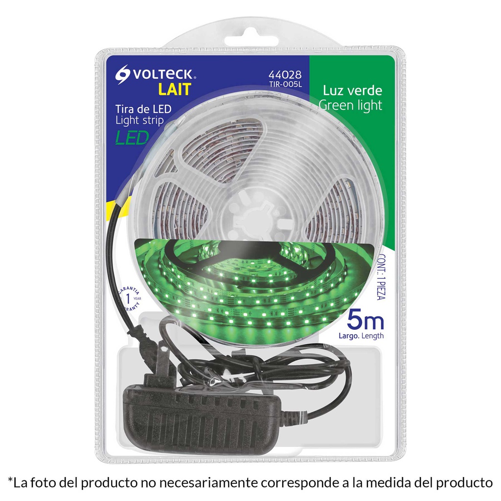 Tira de LED de 5 m 18 W para interior y exterior azul