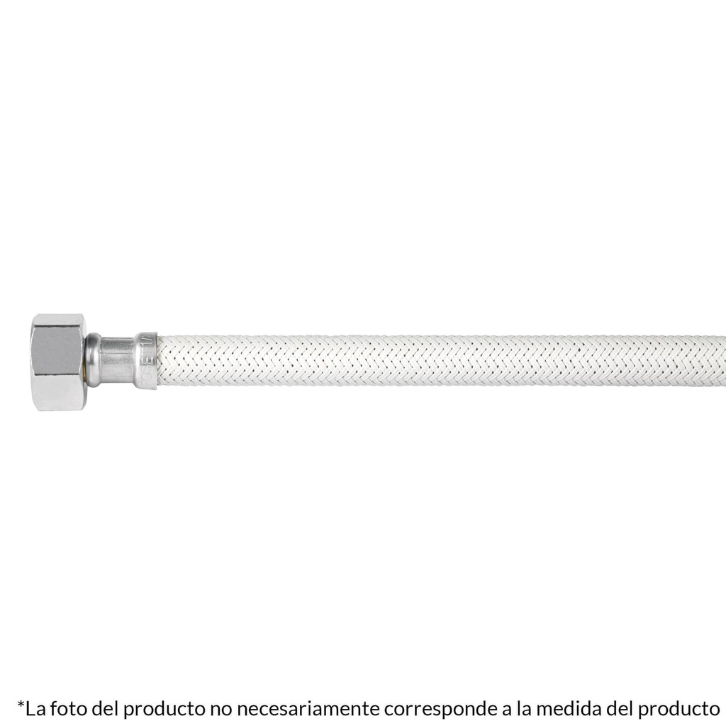 Manguera lavabo/fregadero, vinilo blanco, 1/2'x1/2', 100 cm