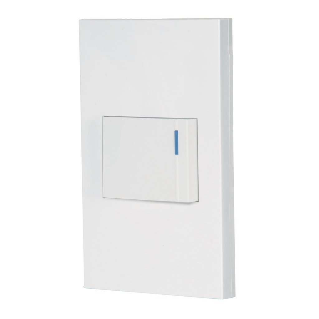 Placa armada 1 interruptor, 1.5 modulos, Española, blanco