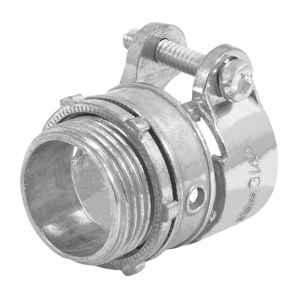 Conector recto 3/4' para tubo flexible metalico, Volteck