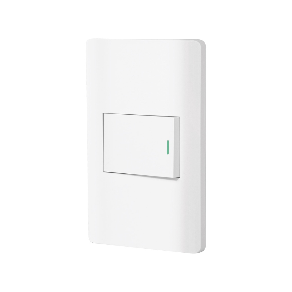 Placa armada blanca 1 interruptor 1.5 modulos, Lisboa