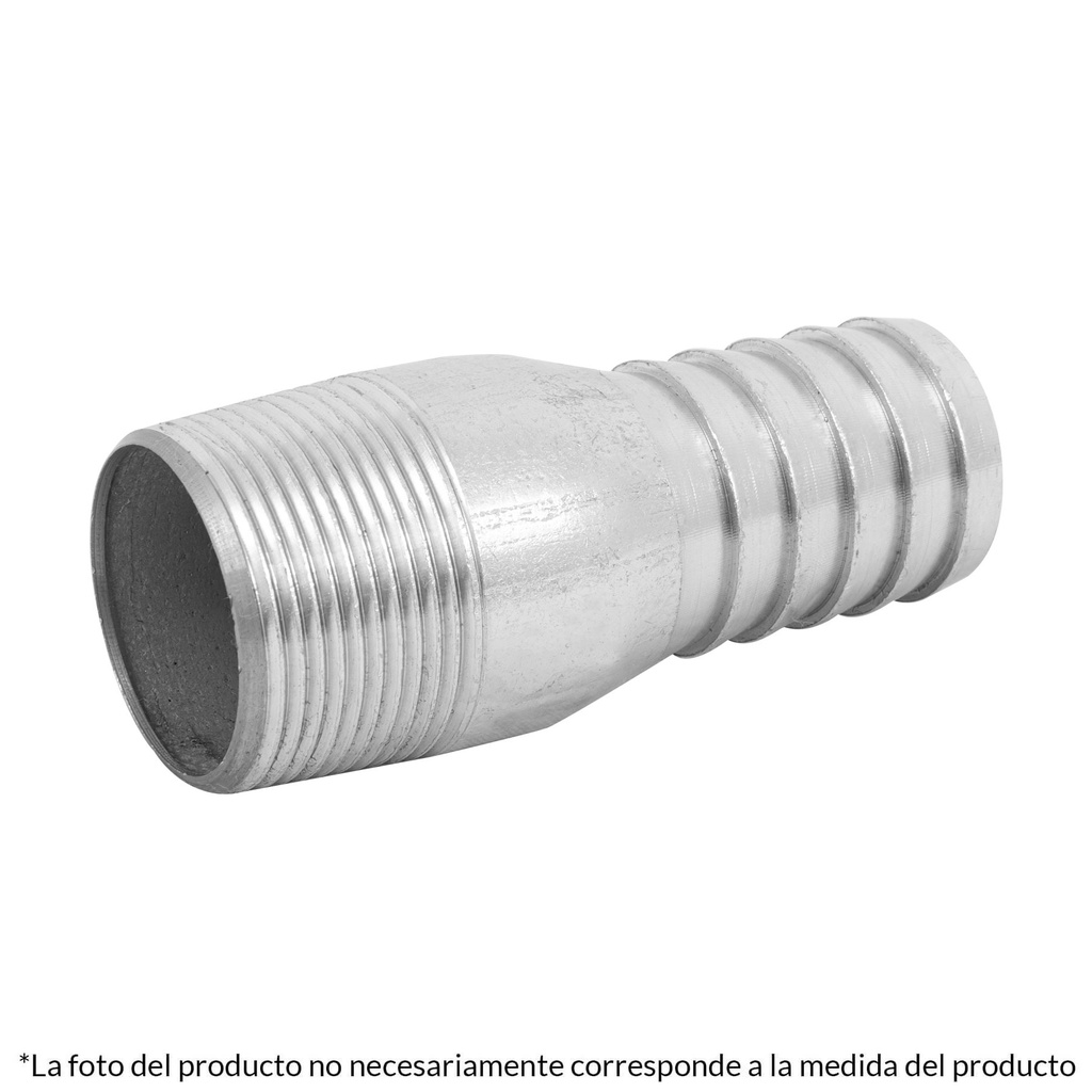 Niple de acero galvanizado 1-1/2' tipo botella, Foset