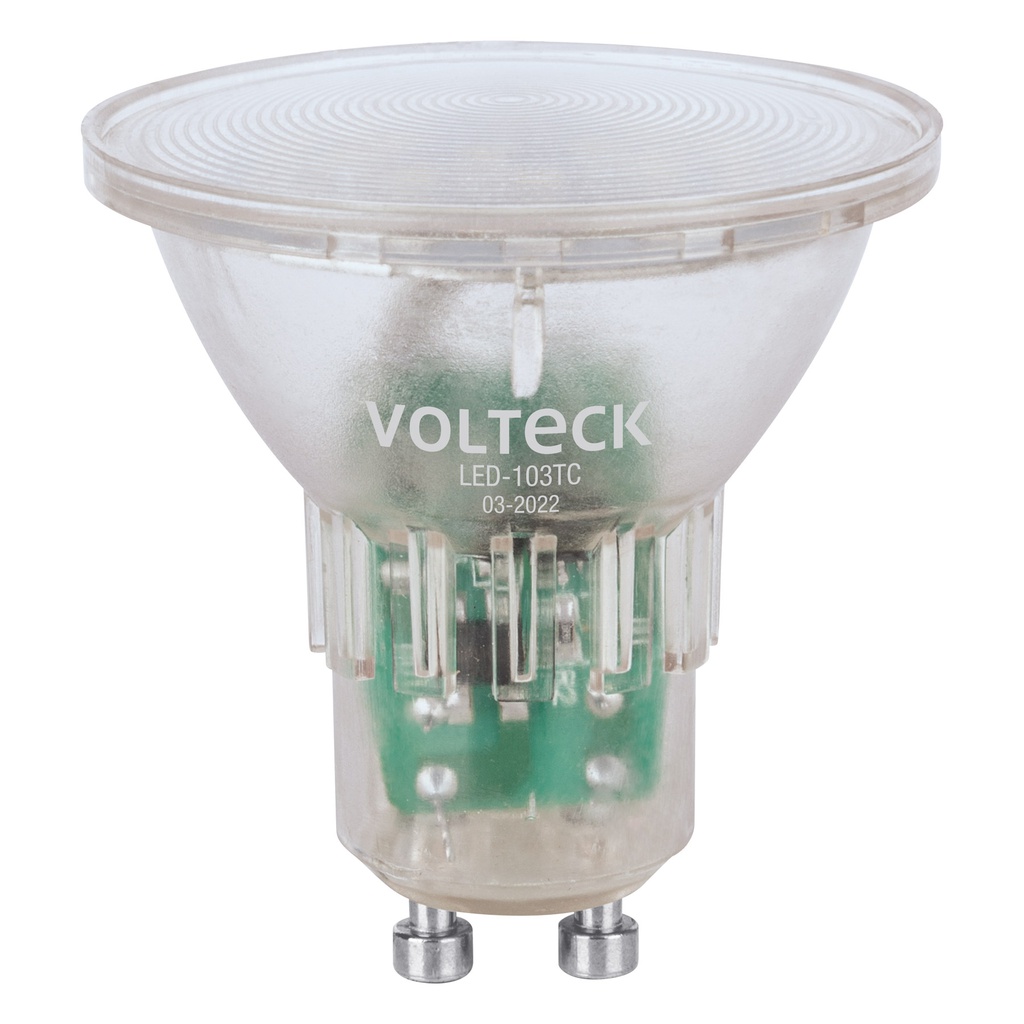 Lampara trans. de LED 3 W MR16 base GU10 luz calida, blister