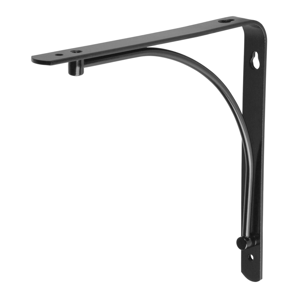 Mensula reforzada negra 8 x 8' diseño alambron, Fiero