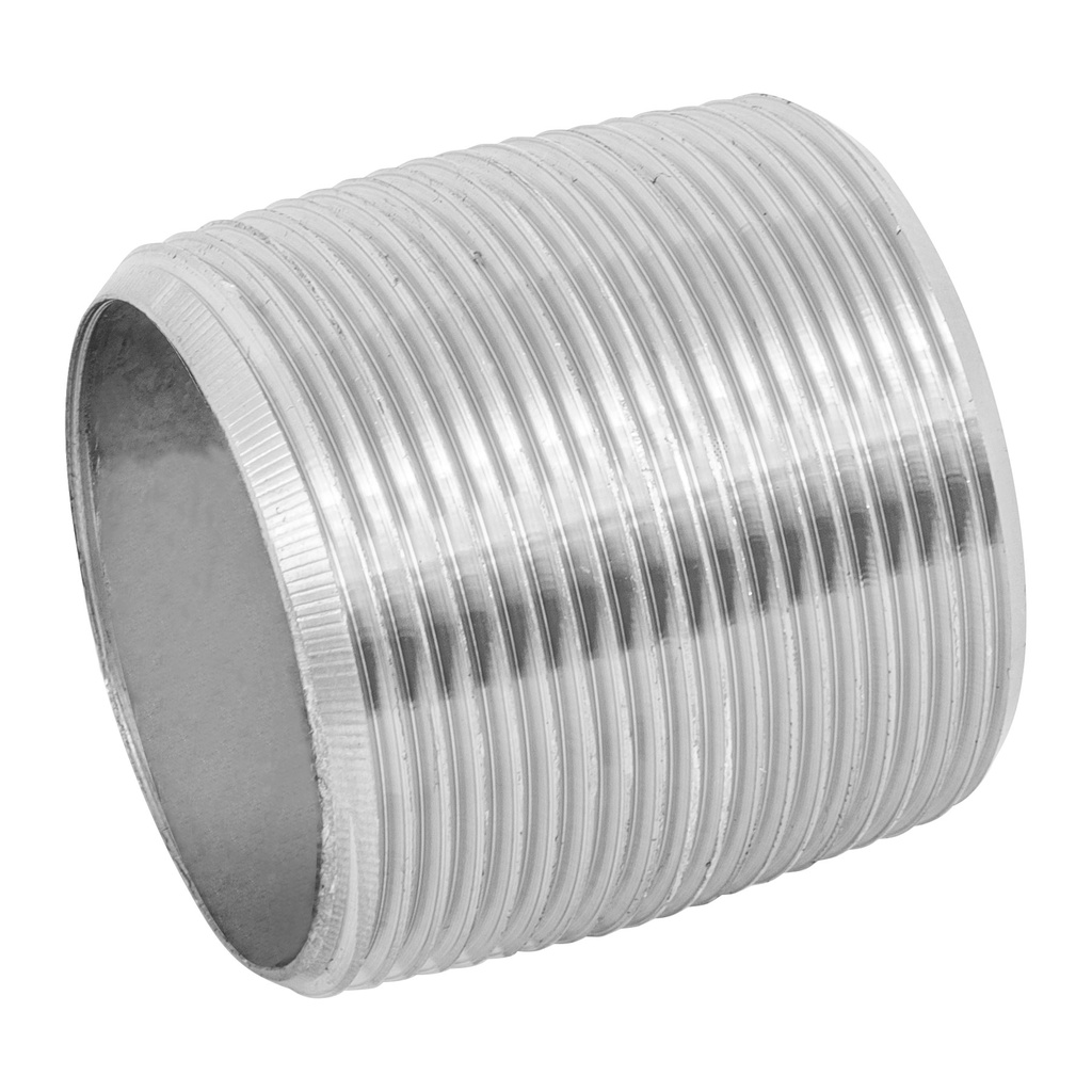 Niple de acero galvanizado 1-1/2' cuerda corrida, Foset