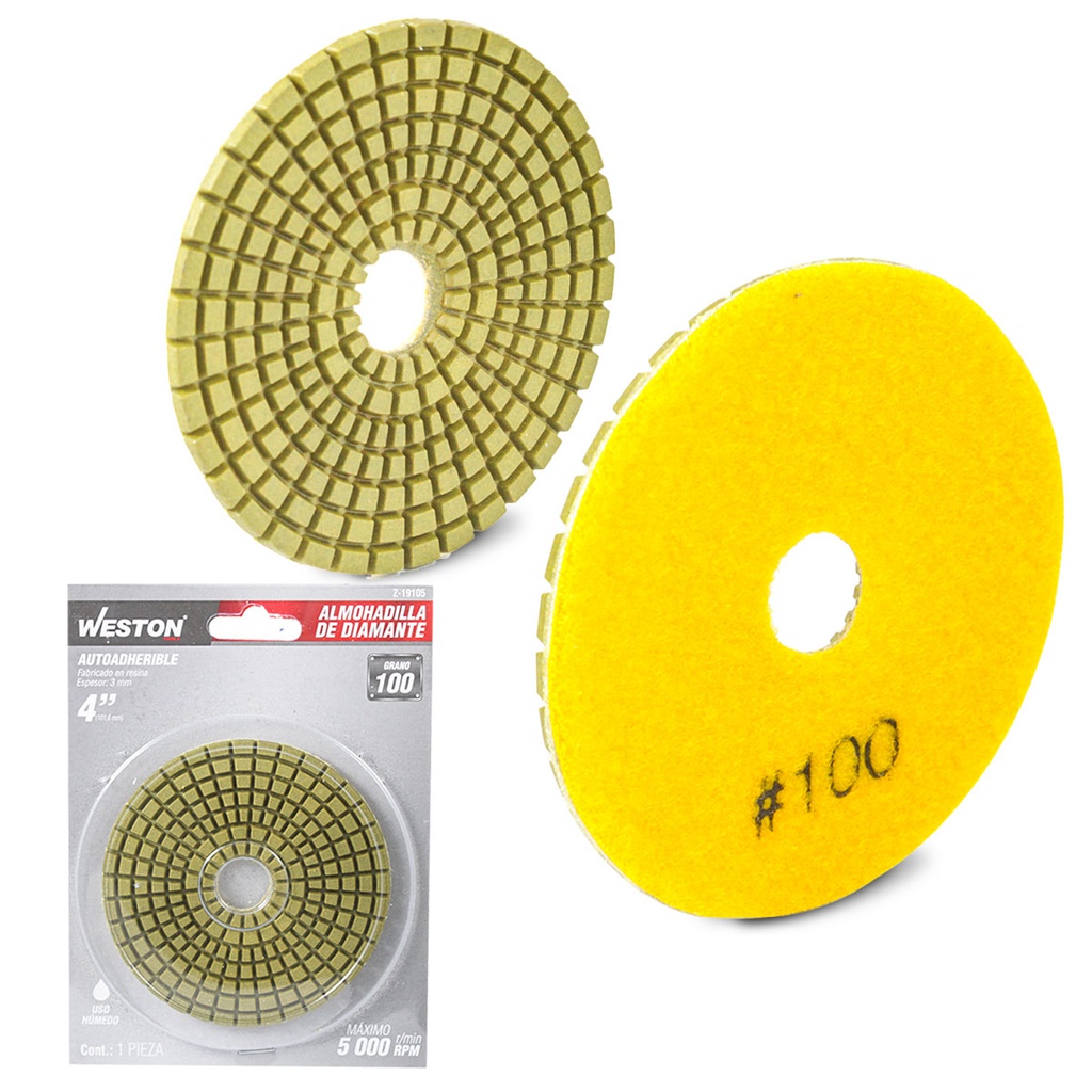 PAD DE DIAMANTE PARA PULIDO 4'' G100