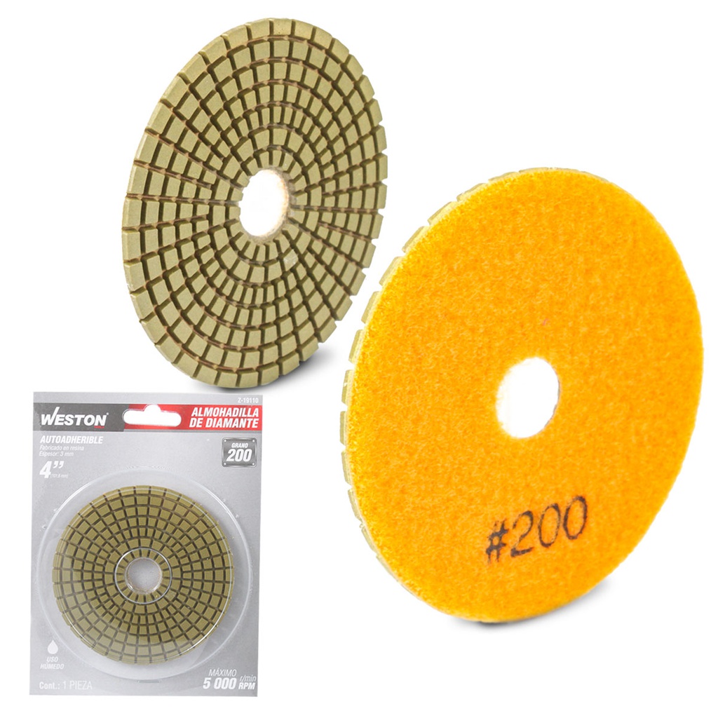 PAD DE DIAMANTE PARA PULIDO 4'' G200