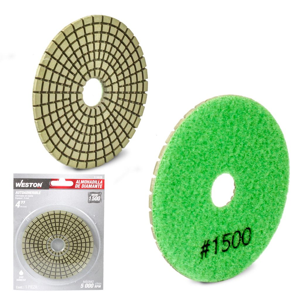 PAD DE DIAMANTE PARA PULIDO 4'' G1500