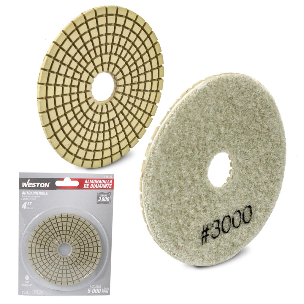 PAD DE DIAMANTE PARA PULIDO 4'' G3000