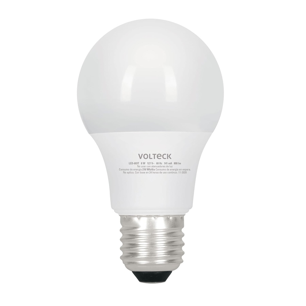 Lampara LED tipo bulbo con 3 tonos de luz, blister, Volteck