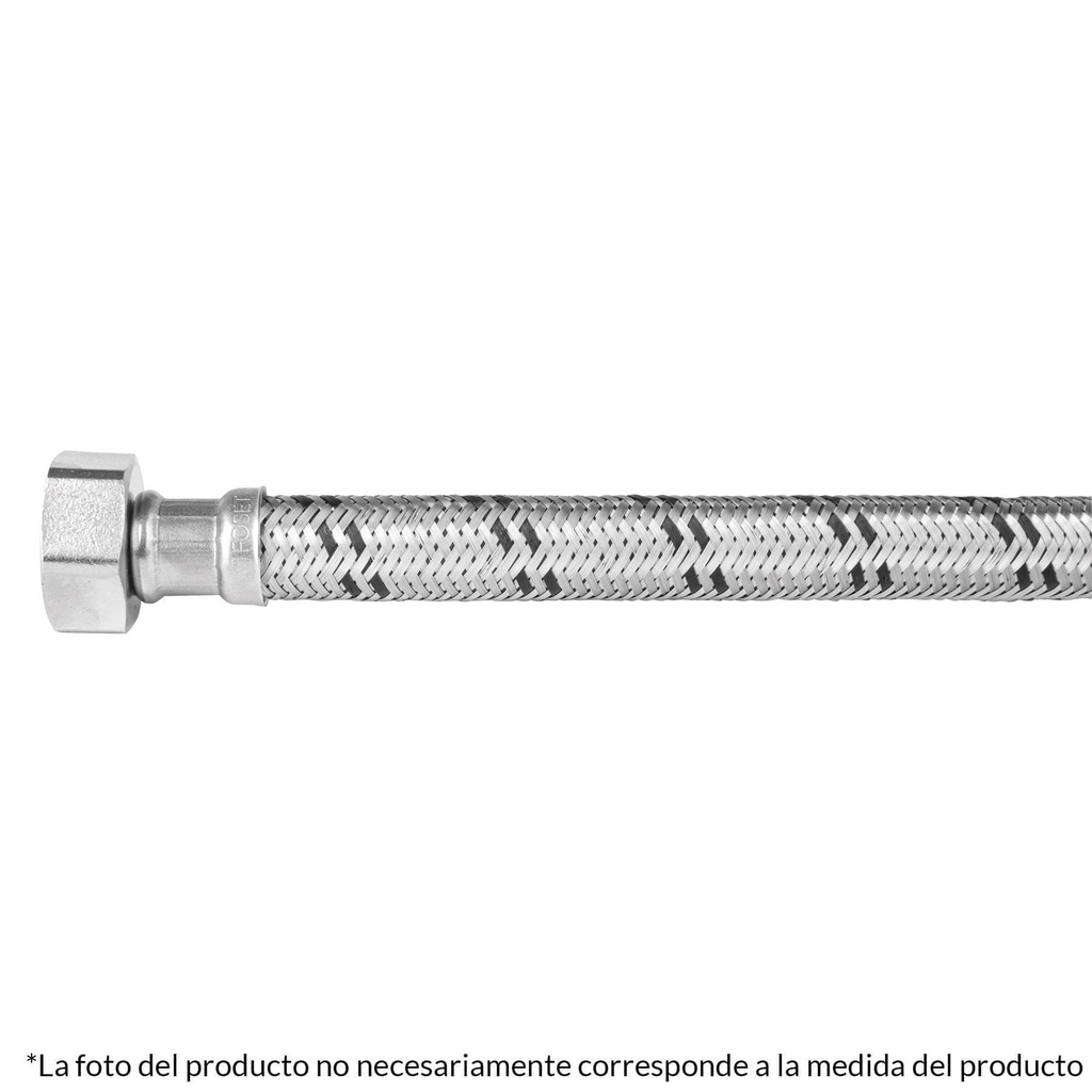 Manguera para boiler, acero inox, 3/4'x3/4', 60 cm, Foset