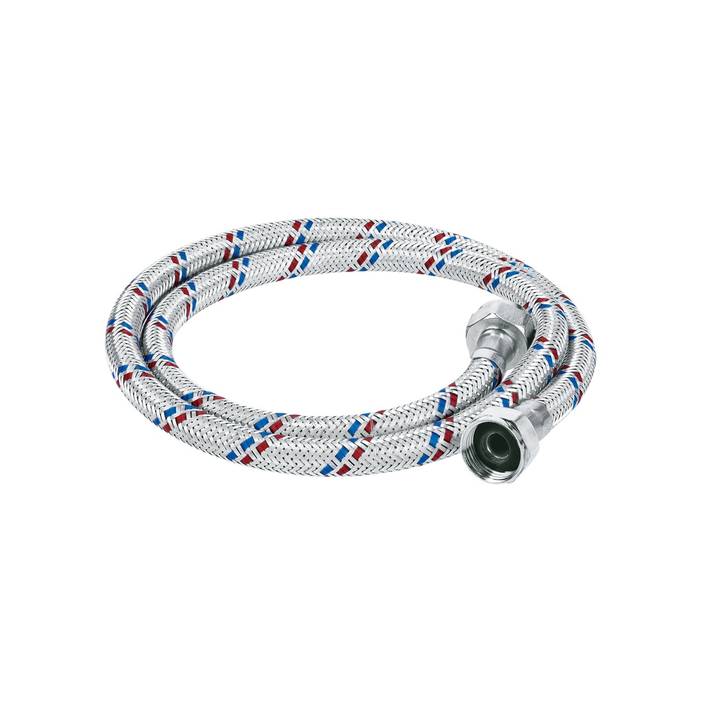 Manguera lavabo/fregadero, aluminio, 1/2'x1/2',100cm, Basic