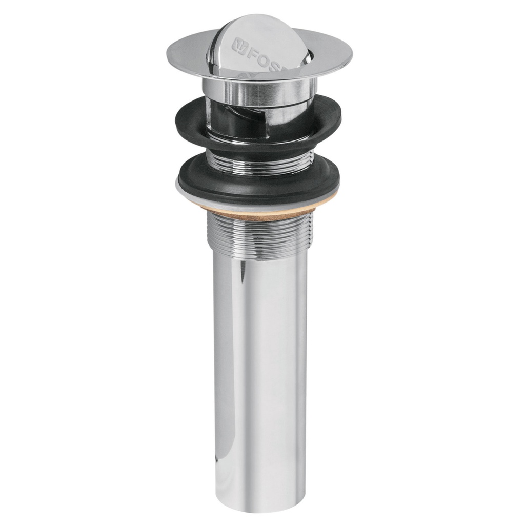 Contra p/lavabo con rebosadero, tipo moneda, cromo, 1-1/4'